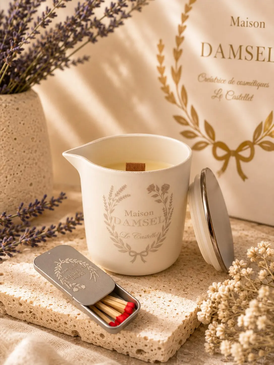 Bougie de massage Caresse Gourmande Coco Monoï Maison Damsel