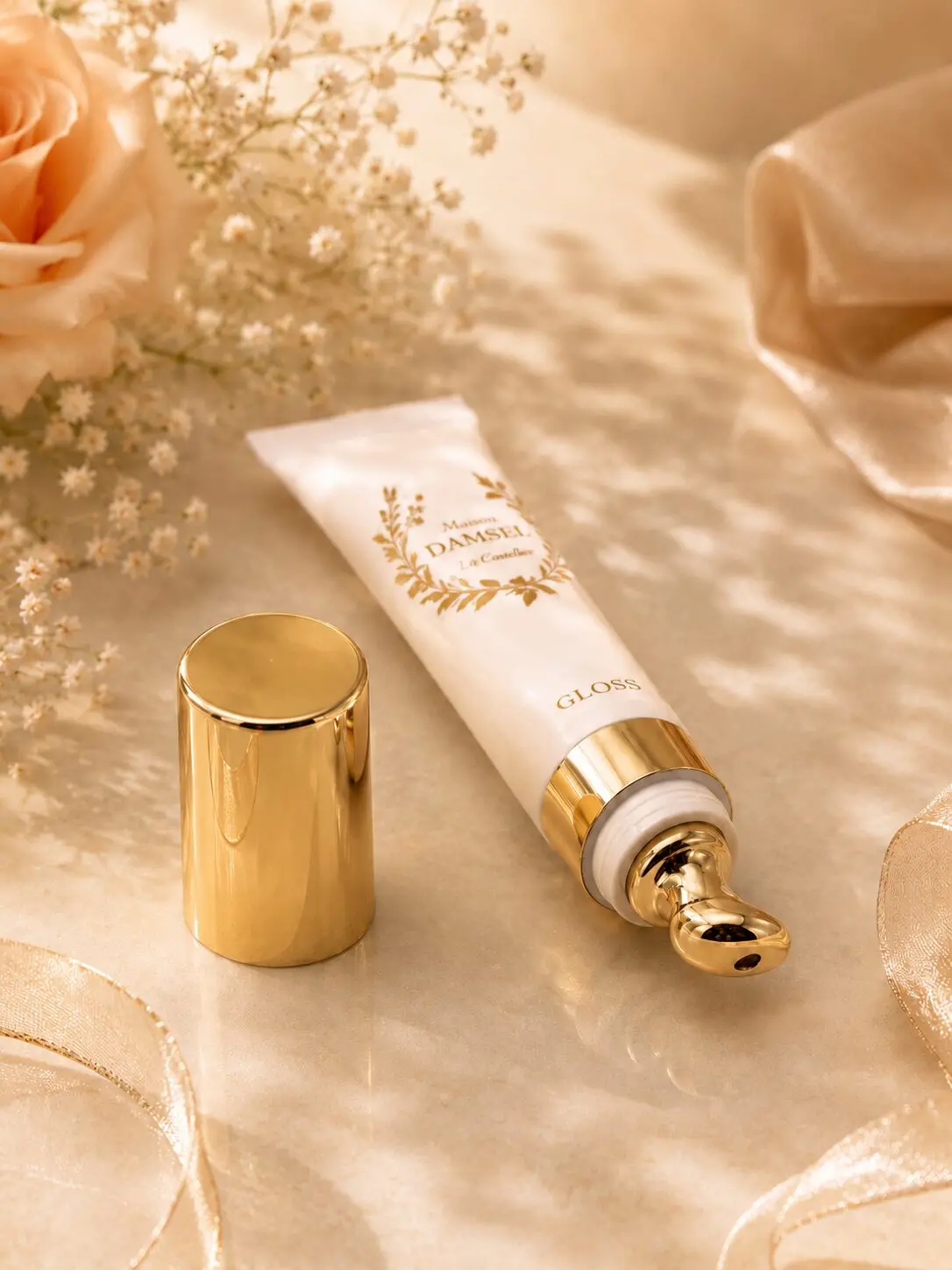 Gloss huile à lèvres teinté applicateur métal argenté